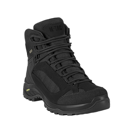 M-Tac Taktiske Demi-Season Støvler Pro Line med Vibram-sål, designet til komfort og holdbarhed under taktiske opgaver og vandring.