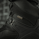 M-Tac Taktiske Demi-Season Støvler Pro Line i close-up, viser detaljer med slidstærkt suede og Cordura-materiale, perfekt til taktiske opgaver.