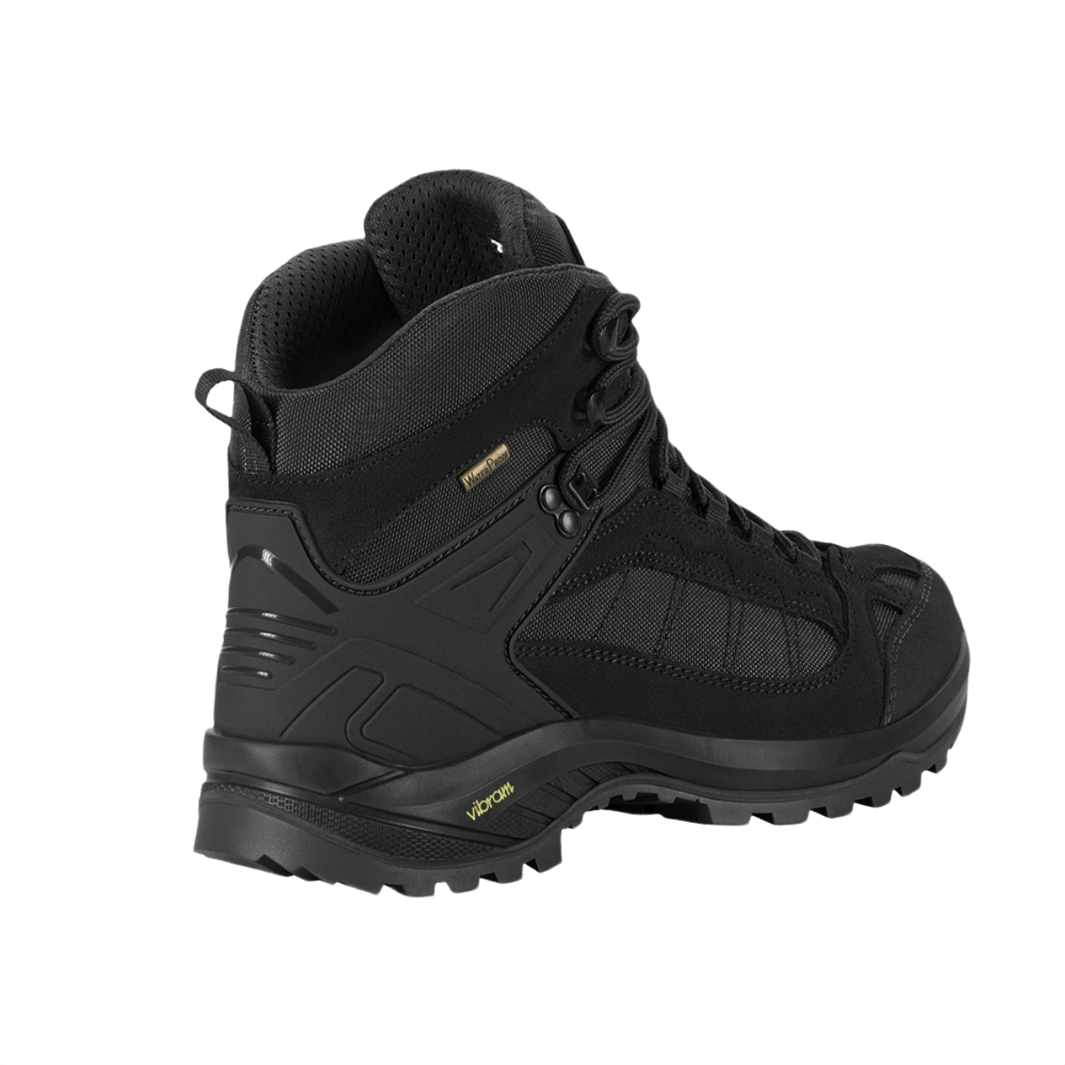 M-Tac Taktiske Demi-Season Støvler Pro Line med holdbar suede og Cordura, Vibram-sål for greb og stabilitet i sort design.