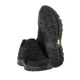 M-Tac Tactical Sneakers Patrol R Vent i sort læder med skridsikker sål, ideel til trekking og outdoor-aktiviteter.