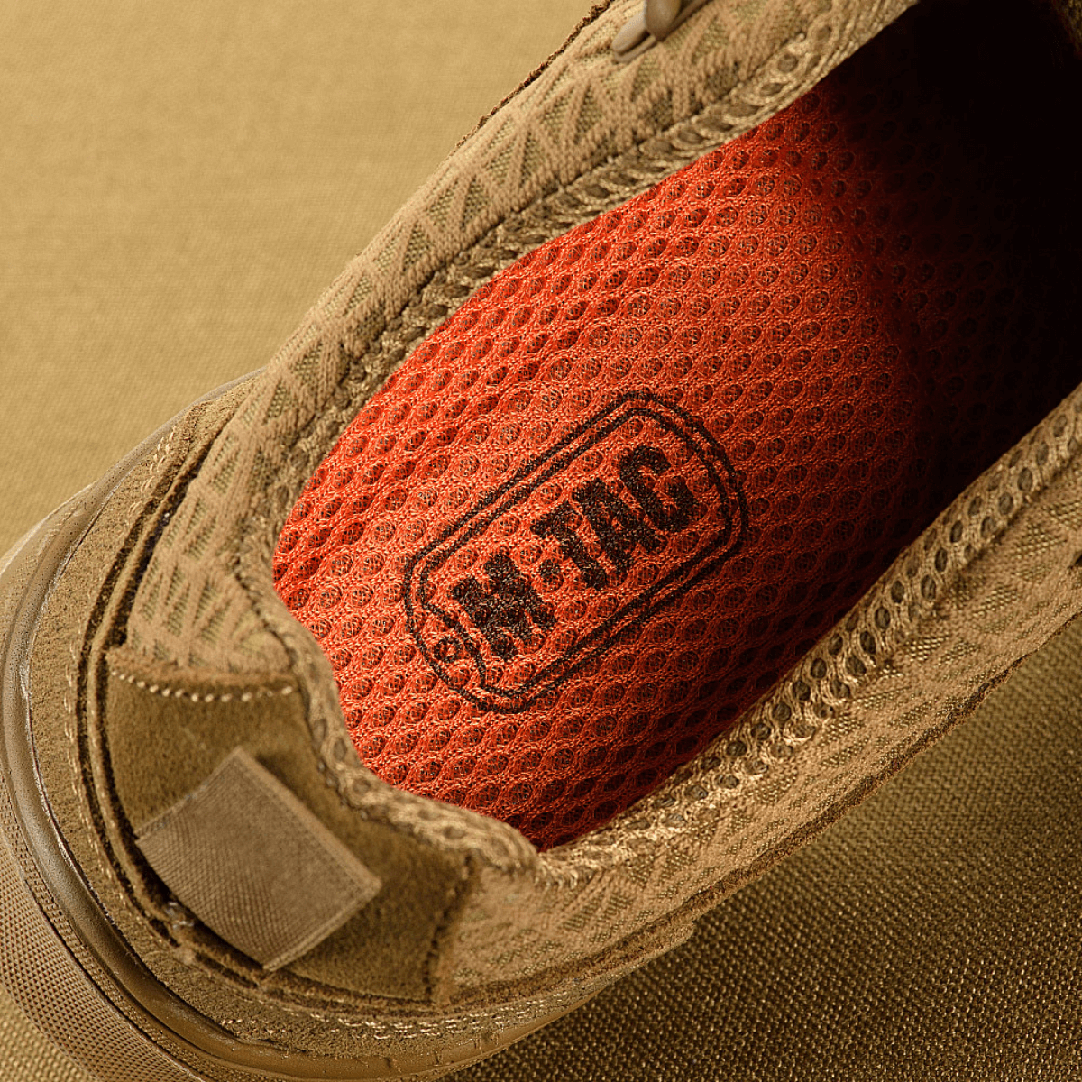 M-Tac Tactical Sneakers Patrol R Vent med anatomisk indersål for komfort og trækvægt til trekking og udendørs aktiviteter.