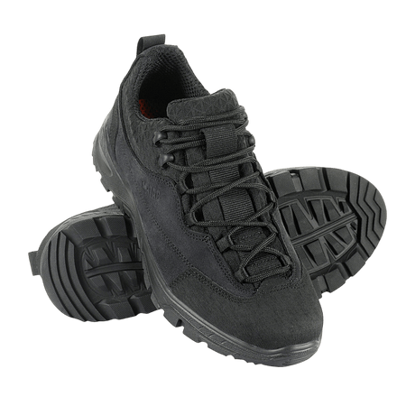 M-Tac Tactical Sneakers Patrol R Vent i sort, designet til trekking og outdoor-aktiviteter, kombinerer læder og 3D-mesh for holdbarhed.