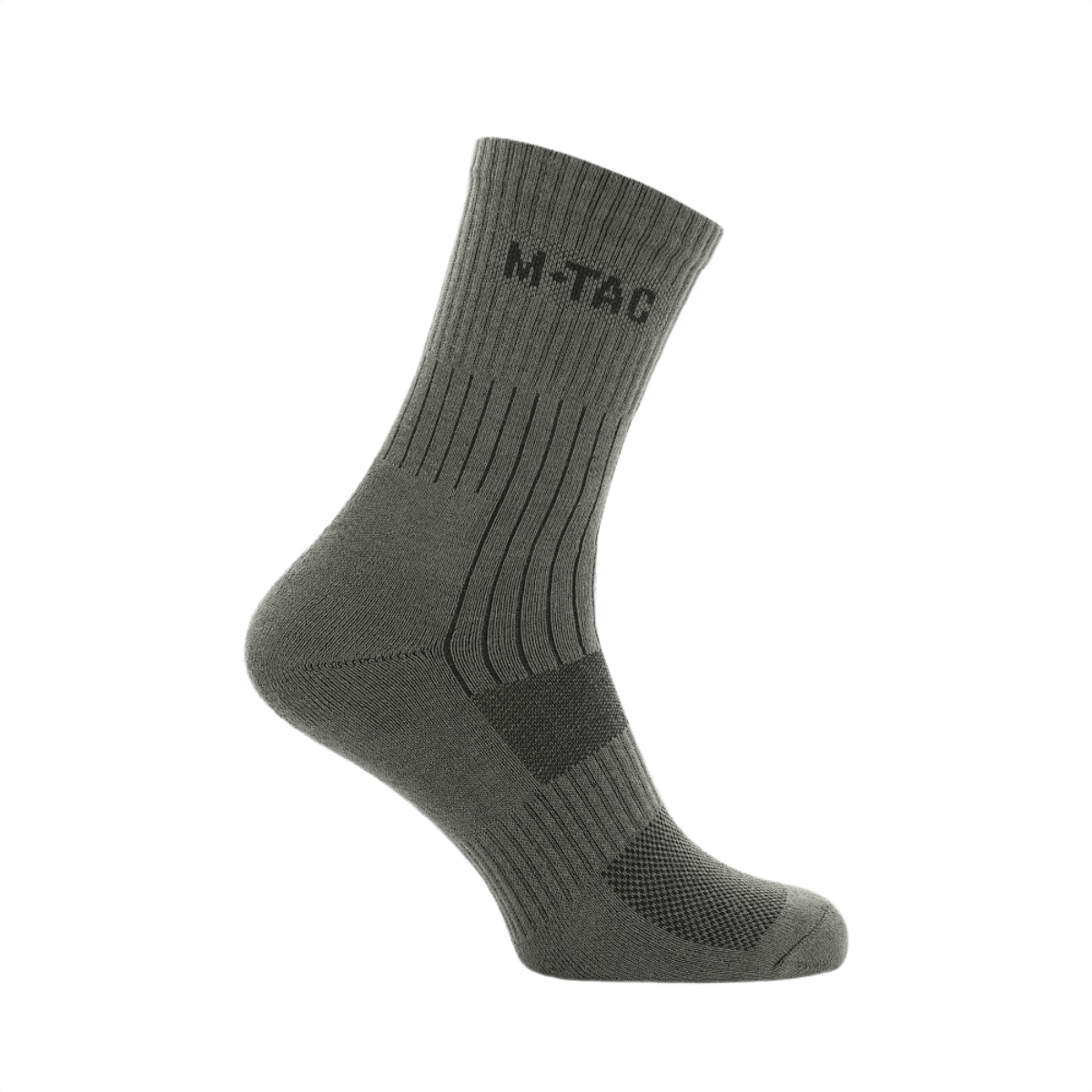 M-Tac Sokker Mk.1 i grå, designet til komfort og støtte, med polstring og ventilationskanaler til krævende aktiviteter.