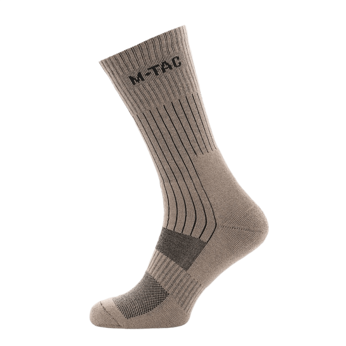 M-Tac Høje Sokker Mk.2 i beige, ideelle til trekking og aktivitet, med termozoner og støtte for optimal komfort.
