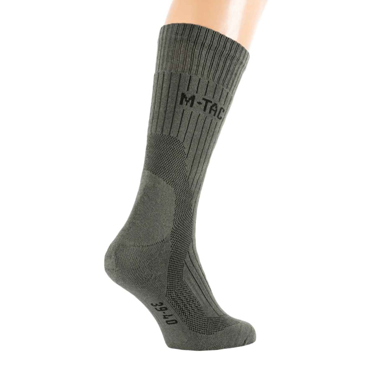 M-Tac Sokker Mid Calf Mk.4, komfortable trekkingstrømper til mænd, med polstrerede områder og thermozoner for optimal beskyttelse.