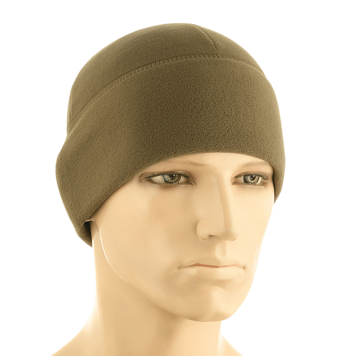 M-Tac Fleece Polartec Watch Cap i slidstærk brun fleece, ideel til outdoor aktiviteter i kolde vejrforhold.