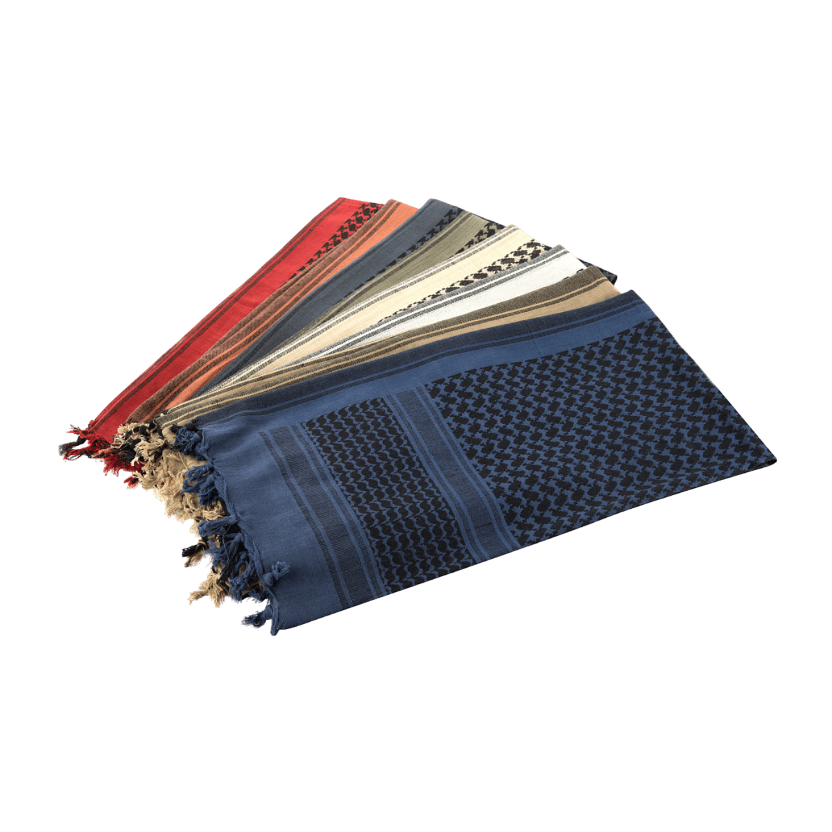 M-Tac Shemagh Tørklæde i forskellige farver, 100% bomuld, 110x110 cm, beskytter mod sol, sand og vind, ideelt til udendørsaktiviteter.