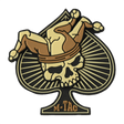 M-Tac Ace of Spades 3D PVC Patch taktisk morale patch med Velcro til tøj og udstyr, robust design til militær og outdoor aktiviteter.