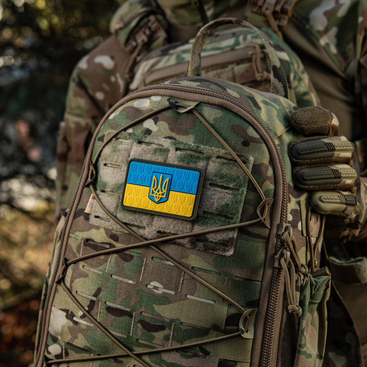 M-Tac Patch Ukraine Flag med Våbenskjold