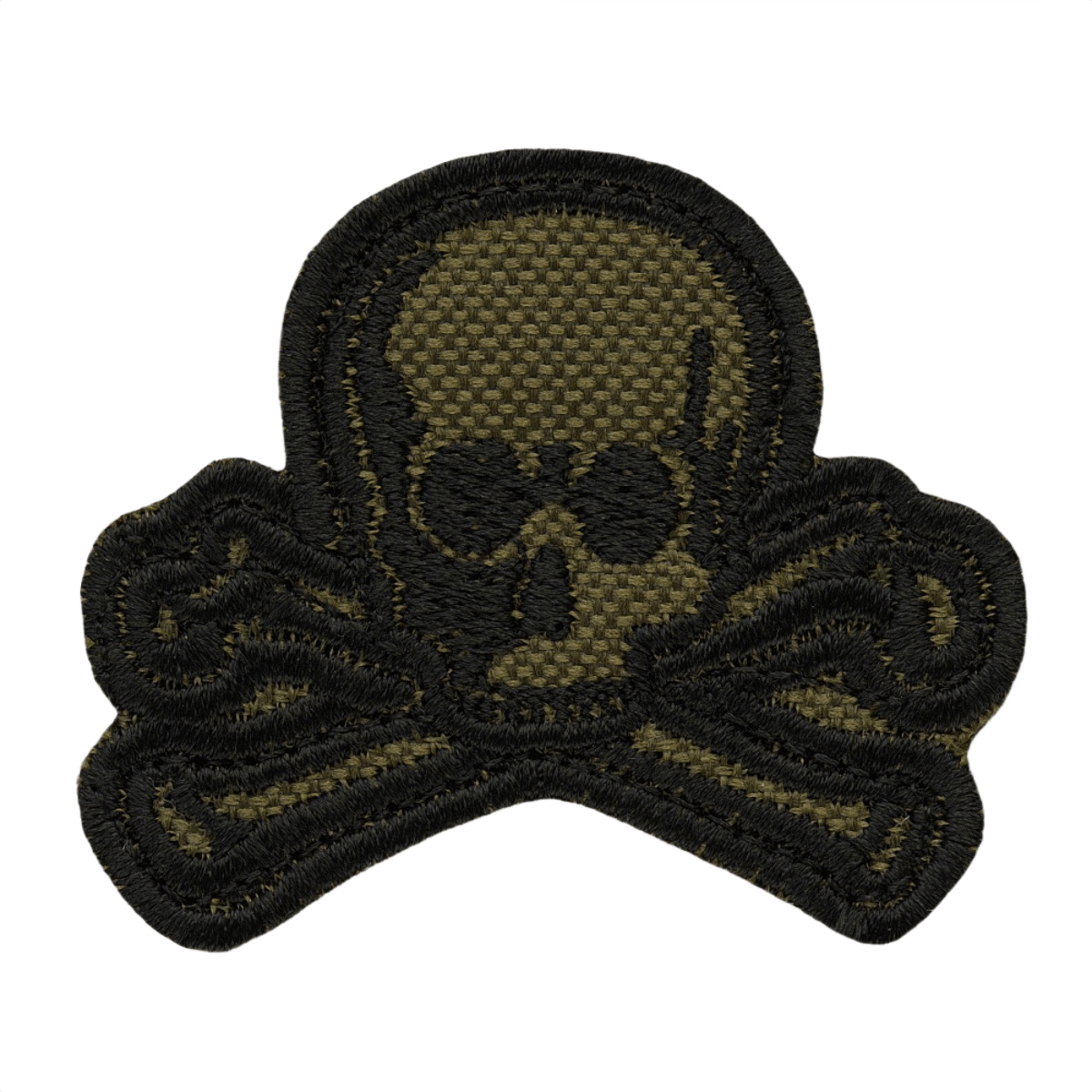 Taktisk M-Tac Patch Old Skull Velcro morale patch med 3D-effekt, tekstilmateriale. Nem fastgørelse på udstyr, 45x55mm størrelse.