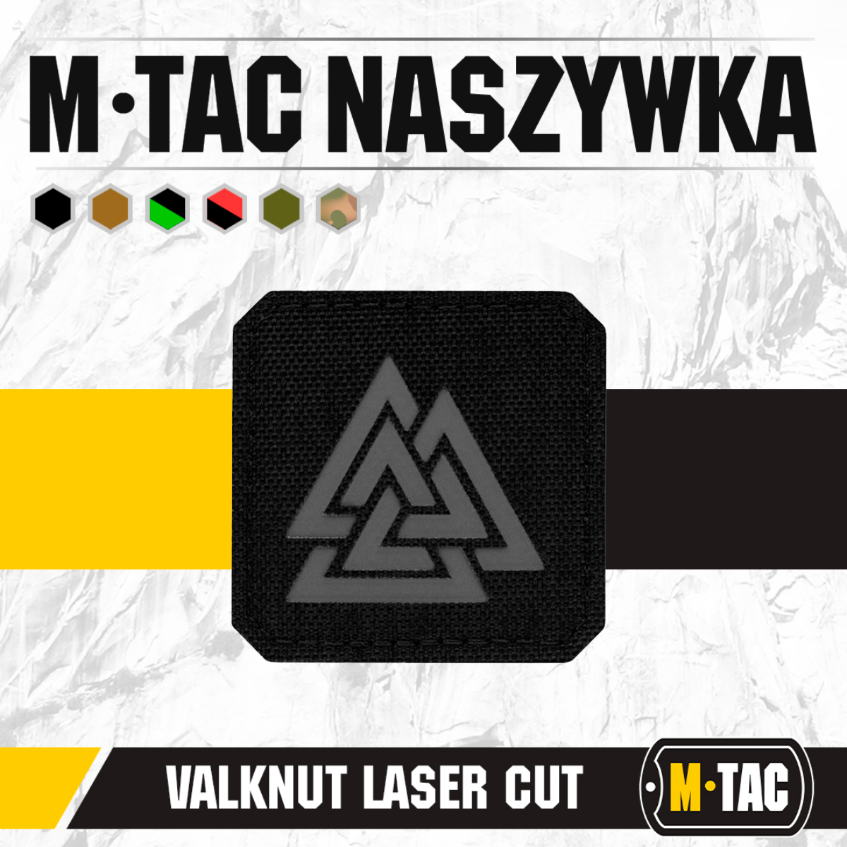 M-Tac Patch Valknut Laser Cut Odin symbol