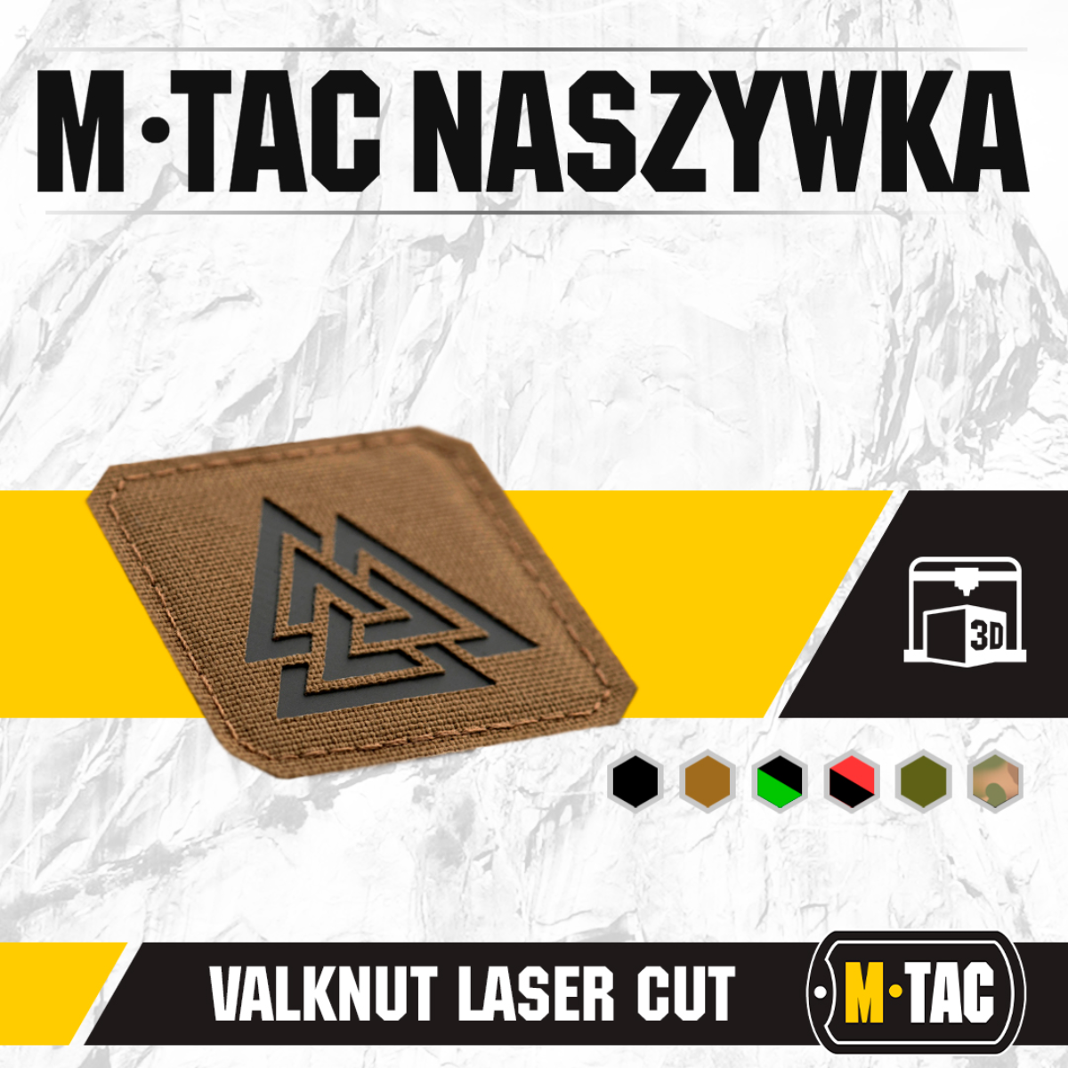 M-Tac Patch Valknut Laser Cut Odin symbol