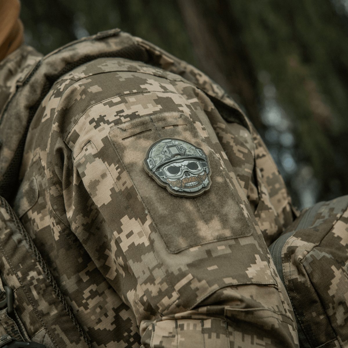 M-Tac Patch Emoji #4 PVC morale patch med 3D-effekt og Velcro, sjov til tøj og udstyr, 6.5 x 6.5 cm