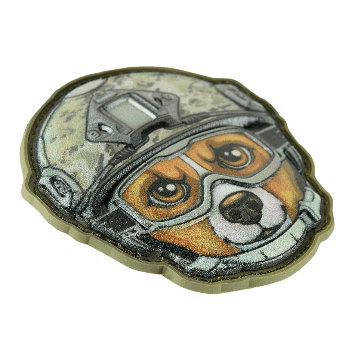 M-Tac Patch Emoji #11 med 3D PVC-effekt og Velcro, sjov morale patch til tøj eller udstyr, viser følelser uden ord, størrelse 6.5 cm