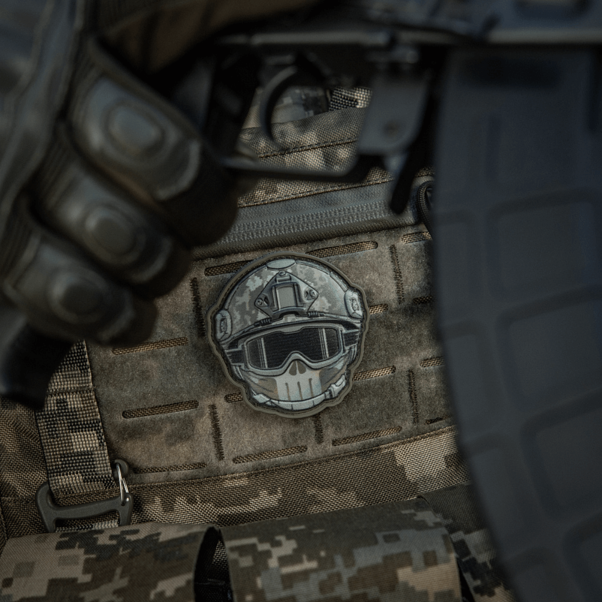 M-Tac Patch Emoji #20 PVC med 3D-effekt, morale patch på taktisk taske med Velcro fastgørelse. Størrelse: 6.5 x 6.5 cm.