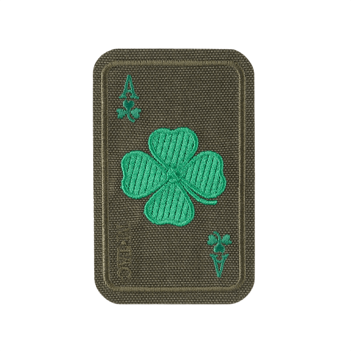 M-Tac Patch Lucky Card (Broderi) med kløverblad, broderet Cordura 500D, symboliserer held og beskyttelse. Fastgøres med Velcro.