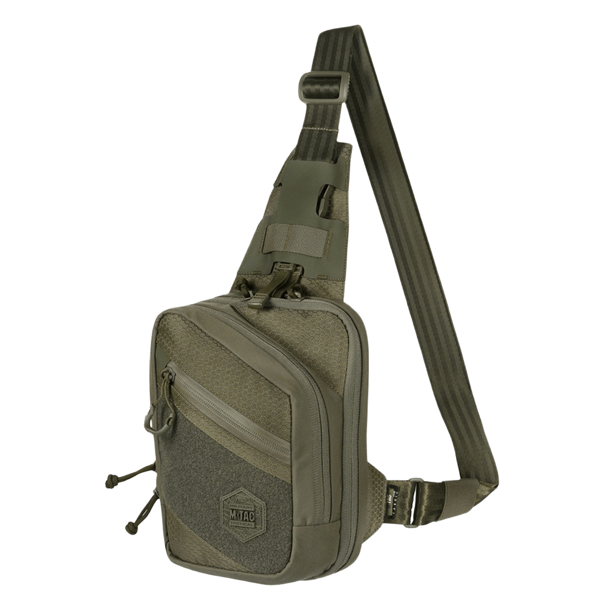M-Tac Sling Pistol Taske Elite Hex med Velcro, justerbar skuldertaske, slidstærk Cordura, camouflagedesign, praktisk til EDC
