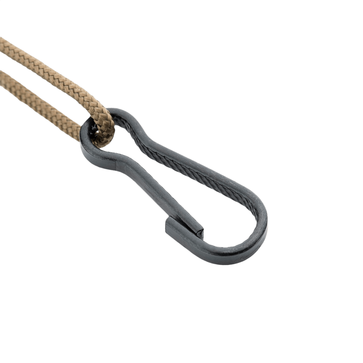 M-Tac Safety Cord med D-ring til sikring af udstyr såsom nøgler og våben, fremstillet af paracord og PVC, med trækstyrke på 50 kg.