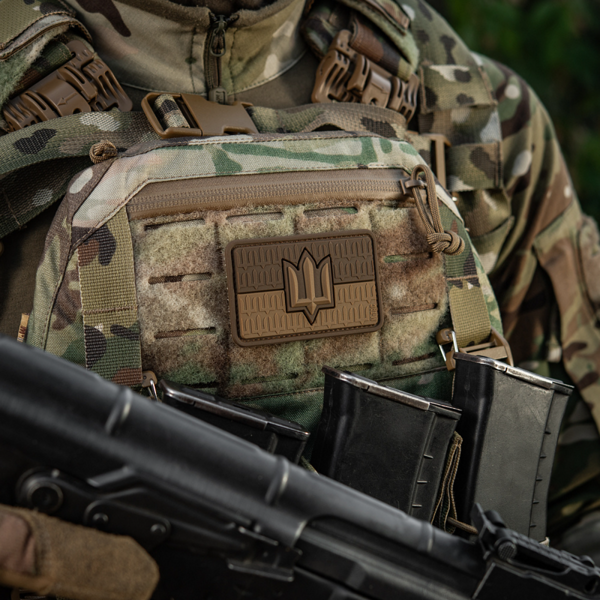 M-Tac patch Ukraina flagga med ZSU Trident PVC