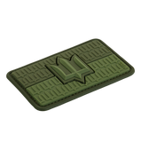 M-Tac patch Ukraina flagga med ZSU Trident PVC