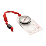 M-Tac Kortkompas med transparent bundplade, lineal og forstørrelsesglas, ideelt til detaljeret kortlæsning og navigering.