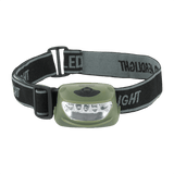 M-Tac Pandelygte 4+1 LED med elastisk hovedrem, 4 hvide LED, 1 rød LED, tre lysfunktioner, velegnet til udendørsaktiviteter.