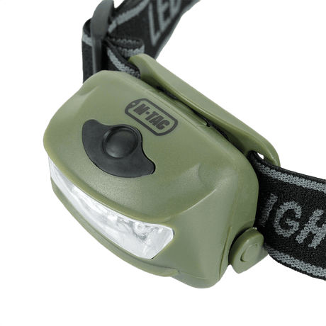 M-Tac Pandelygte 4+1 LED med elastisk hovedrem og justerbare lysfunktioner