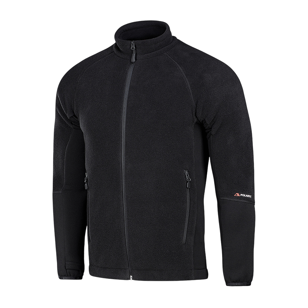 M-Tac Polartec Sport Fleecejakke i sort, lavet af Polartec® 200 fleece, perfekt som yderlag eller mellemlag til koldt vejr.