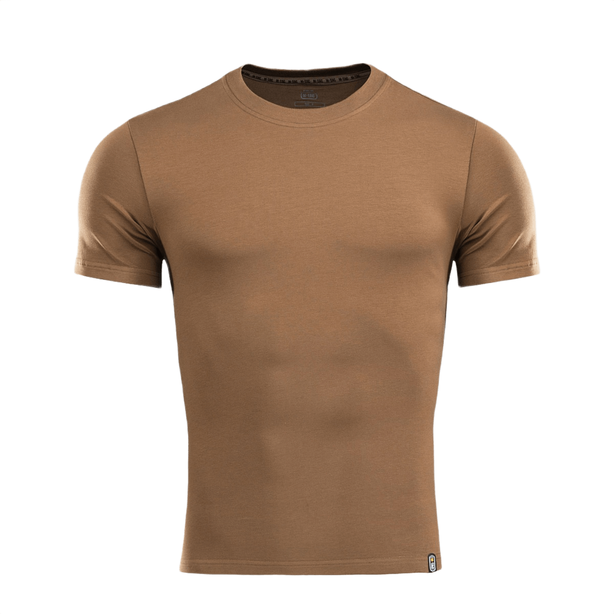 M-Tac T-shirt 93/7 i brun, lavet af 93% bomuld for komfort og 7% elastan for holdbarhed, ideel til både hverdag og aktiv brug.
