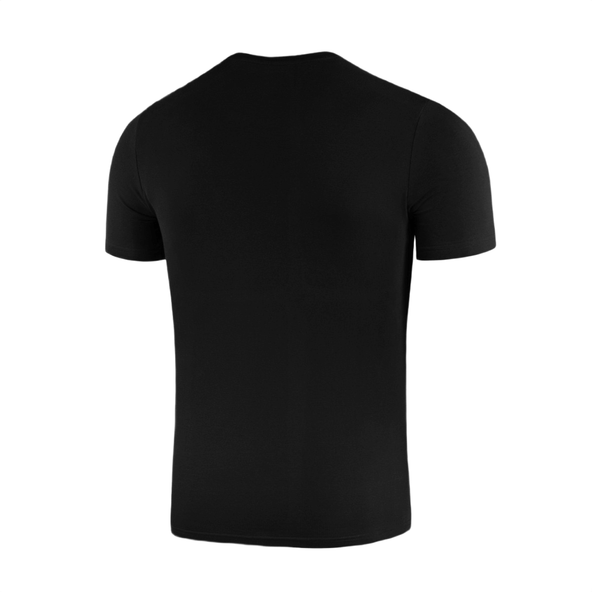 Bagside af M-Tac T-Shirt Steel Knight, inspireret af Ukraines tanksoldater, fremstillet af blød og elastisk stof.