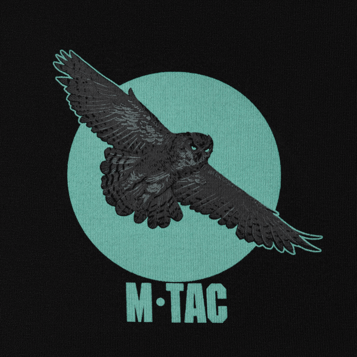 M-Tac T-Shirt Our Land grafisk tryk med ugle symboliserer visdom på sort bomuldsblanding