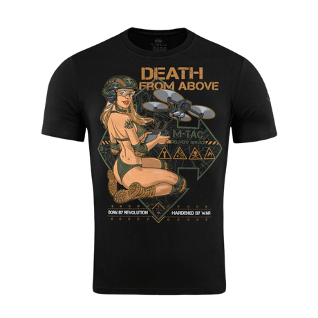 M-Tac T-Shirt Mavic Delivery Service med pin-up pige og drone. Inspireret af WW2 kultur, lavet i bomuld og elastan.