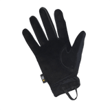 M-Tac Handsker Scout Tactical sort handske med ægte læder håndflader for komfort og slidstyrke, velegnet til værktøjshåndtering.