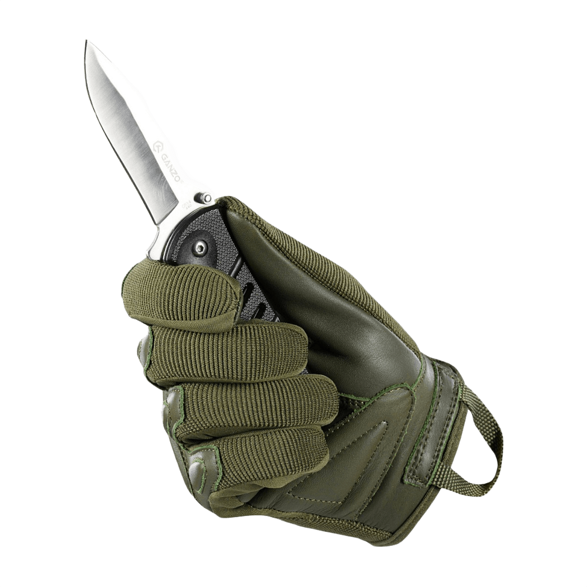 M-Tac Handsker Assault Tactical Mk.2 i grøn med kniv for optimal beskyttelse og komfort