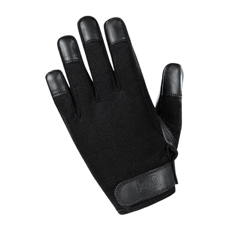 M-Tac Handsker Police i syntetiske materialer med læderdetaljer, ideelle til politiarbejde med velcro for optimal pasform.