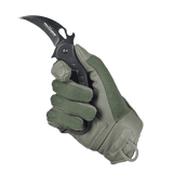 M-Tac Handsker Nomex Assault Tactical Mk.7 med kniv i hånden, brand- og varmebestandige, holdbart greb, ideel til taktisk brug.