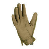 M-Tac Handsker Scout Tactical Mk.2 i olivengrøn med syntetisk læder for holdbarhed og fleksibilitet, set fra bagsiden.