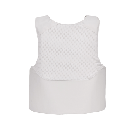 Anorak Niobium® Concealable I Stik & Skudsikker Vest i hvid, kropspanserdesign til diskret beskyttelse mod skydevåben og knive.