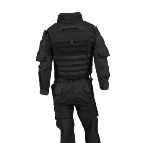 Anorak Titanium® Tactical II - full set, sort softbody-vest med Level IIIA beskyttelse, designet til politiets specialstyrker.