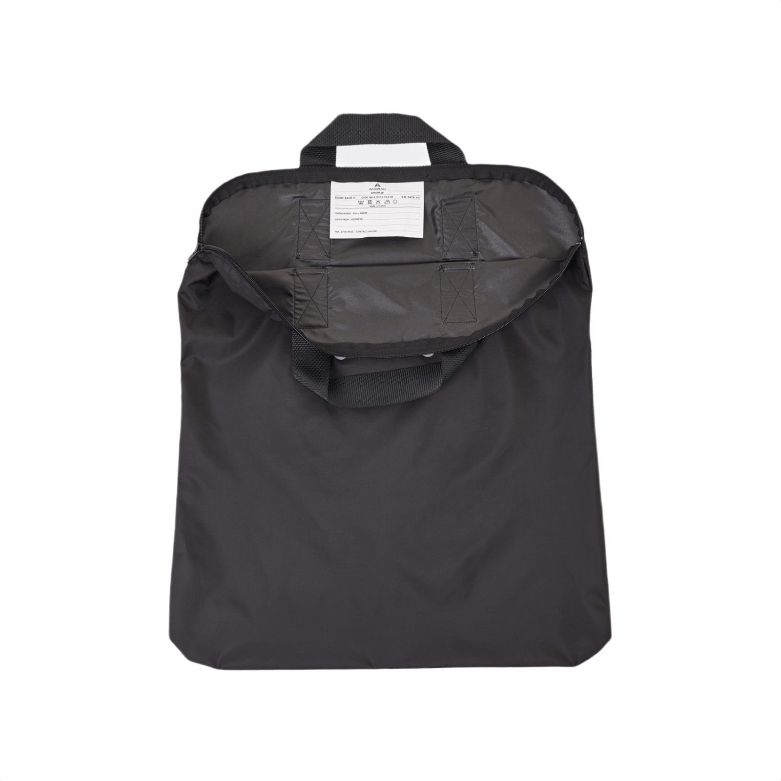 Anorak BACB III Taske til sikker opbevaring og transport af skudsikker vest, fremstillet af let, holdbart, vandtæt nylonstof