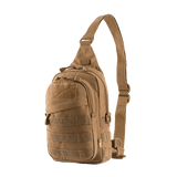 M-Tac Assistant Taske, kompakt rygsæk med justerbare seler, MOLLE-paneler og indvendige lommer, farve: brun, materiale: 600D