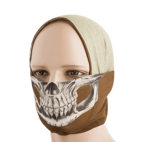 M-Tac Let Tubehalstørklæde Reaper Skull, multifunktionelt og hurtigtørrende halsvarmer, perfekt til airsoft og udendørsaktiviteter.