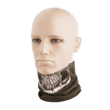 M-Tac Let Tubehalstørklæde Reaper Skull på mannequin, multifunktionelt og hurtigtørrende tilbehør i 100% polyester, perfekt til udendørs aktiviteter.