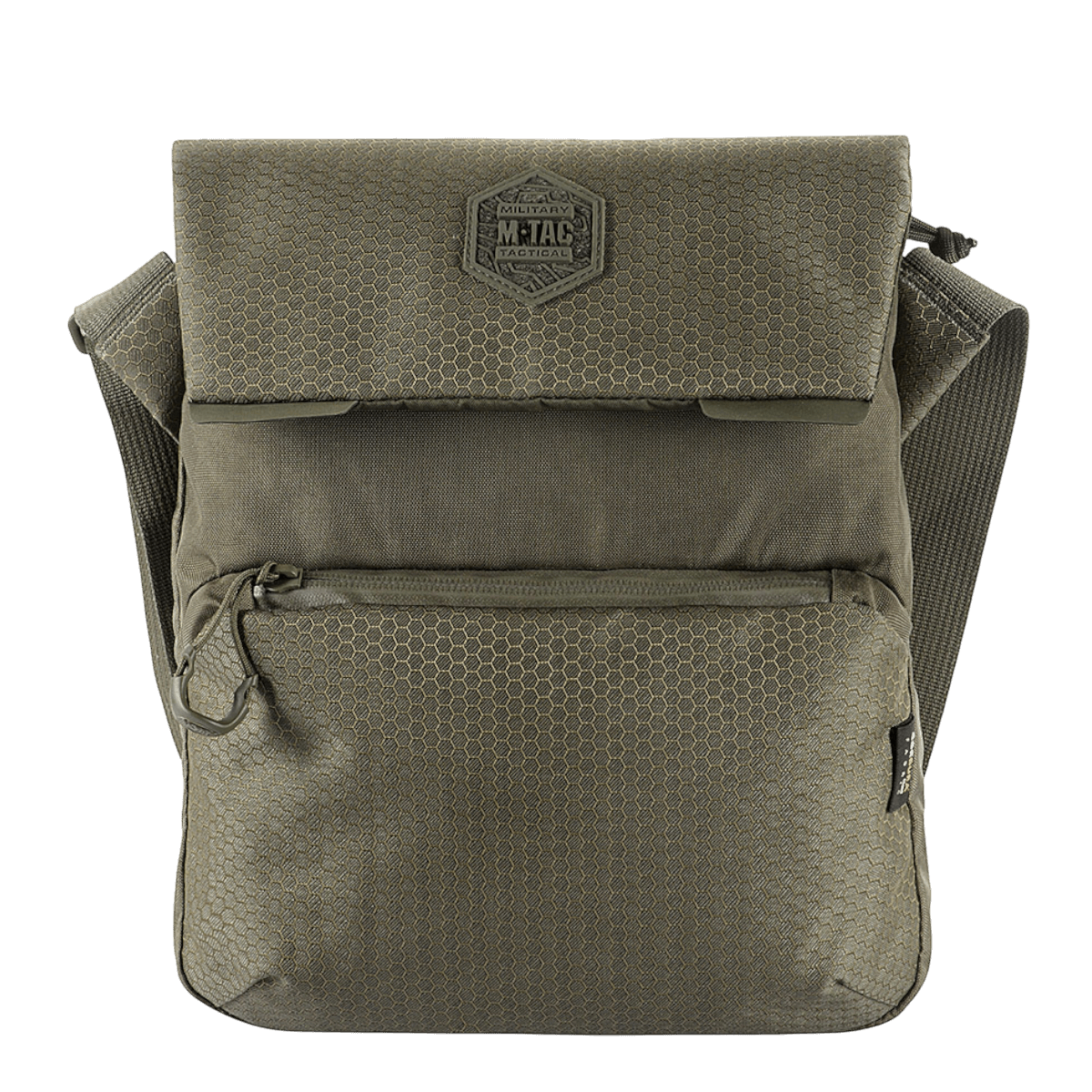 M-Tac Konvert Taske Elite i slidstærk Cordura materiale med justerbar rem og magnetisk lukkesystem, ideel til tablet transport.