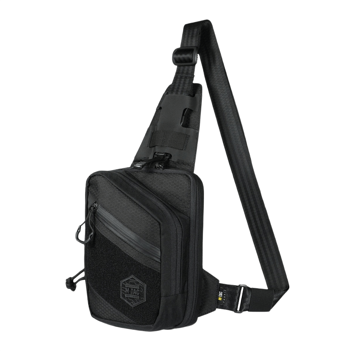 M-Tac Sling Pistol Taske Elite Hex med Velcro i slidstærk Cordura materiale, designet til skjult våbenbæring, med justerbar rem.