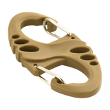 M-Tac Plast S-Krog Karabinhage i plast og stål, perfekt til nøgler og let udstyr, måler 50 mm og vejer meget let, ikke til klatring.