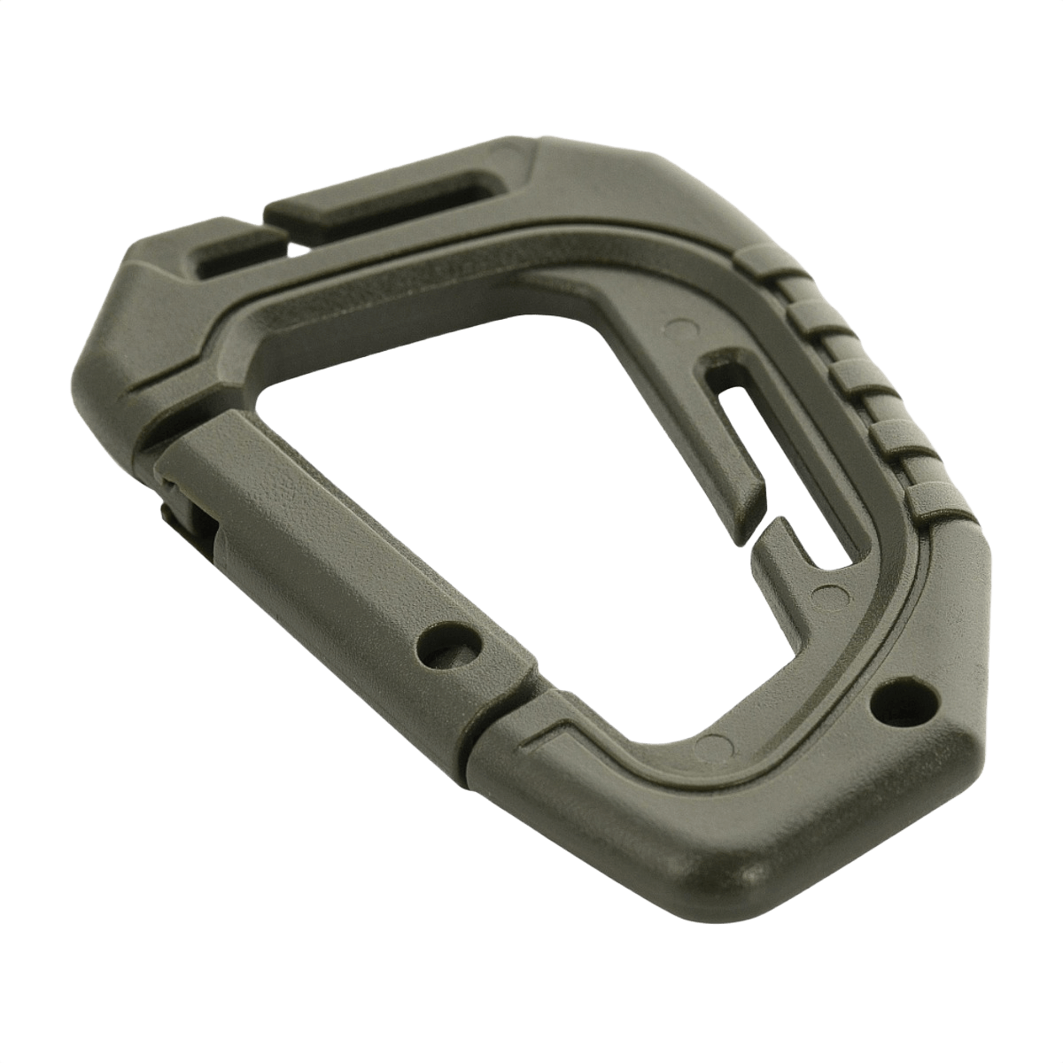 M-Tac Plast Taktisk Karabinhage til MOLLE-løkker, udstyrsfeste, let anvendelse med handsker, ikke til klatring, 9,3 cm plastkarabinhage