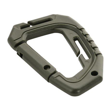 M-Tac Plast Taktisk Karabinhage til MOLLE-løkker, udstyrsfeste, let anvendelse med handsker, ikke til klatring, 9,3 cm plastkarabinhage