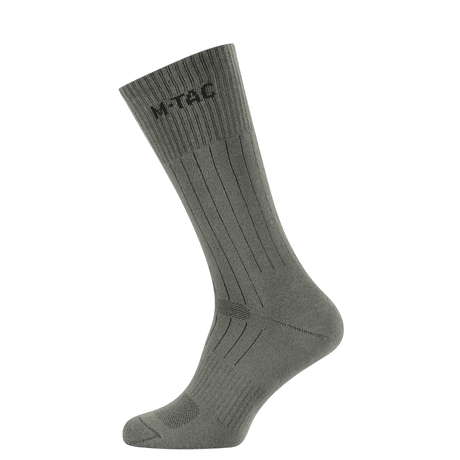 M-Tac Sokker Tactical Army - taktiske bomuldsstrømper til mænd, perfekte til hverdag og træning, lavet af 78% bomuld, 17% polyamid, 5% elastan.