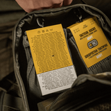 M-Tac Sokker Tactical Army pakket i en taske, klar til brug i forskellige aktiviteter som hverdagsbrug, træning og lange ture.